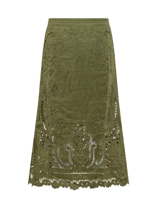 26SS 팜 리오 미디 스커트 344609 L0013 GREEN - FARM RIO