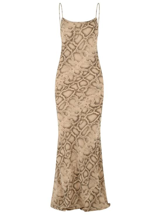 26SS 안다마네 롱 원피스 T190131A TNP264NATURAL PYTHON Ivory