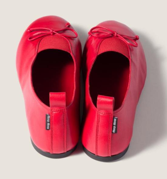 26SS 미우미우 플랫 슈즈 5F552EFA005038 F0011 ROSSO - MIU MIU