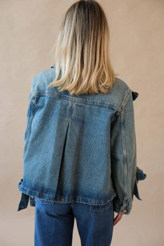  가니 데님 자켓 틴트 리지드 데님 재킷 미드 블루 빈티지 - GANNI