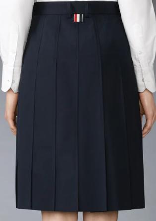 26SS 톰브라운 코튼 수트 플리츠 스커트 FGCA40UF1063 415 NAVY - THOM BROWNE