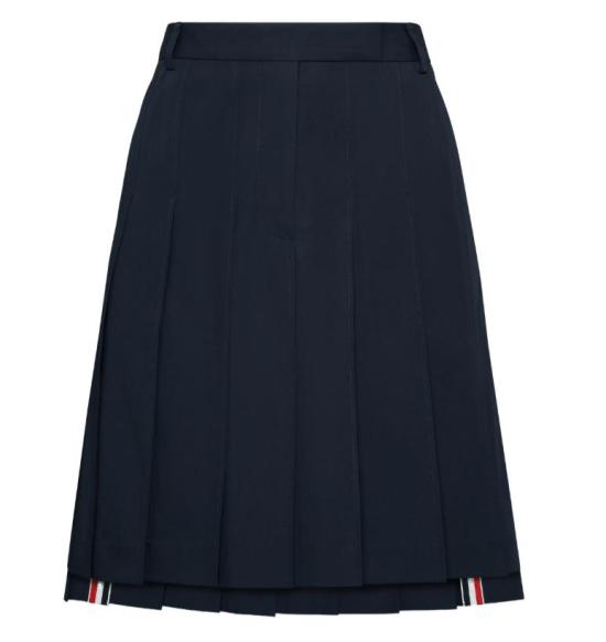 26SS 톰브라운 코튼 수트 플리츠 스커트 FGCA40UF1063 415 NAVY