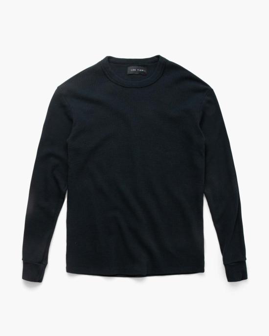  레스 티엔 긴팔 티셔츠 레 티앙 써멀 슬림핏  블랙