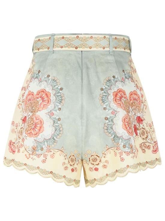 26SS 짐머만 숏팬츠 4558ARS263WALLPAPER FLORAL MINT Multicolor - ZIMMERMANN