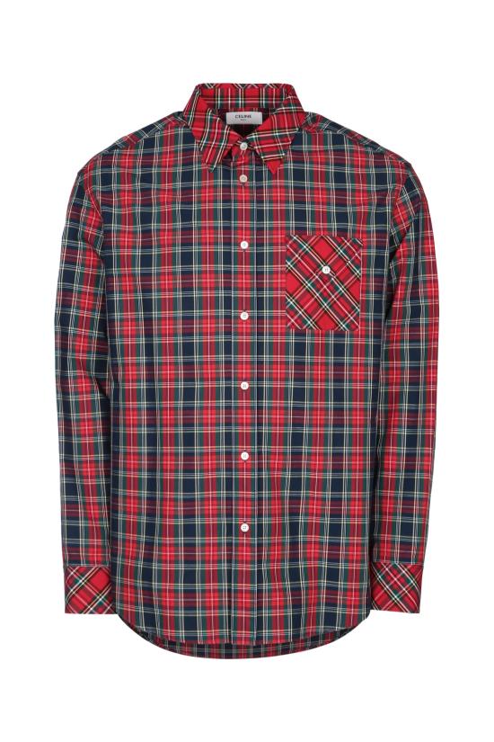 26SS 셀린느 긴팔 셔츠 RC0BH1546 GDO1 NAVYREDYELLOW