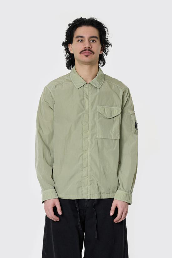 26SS 씨피 컴퍼니 크롬-R 지퍼 렌즈 오버셔츠 20CMOS710A 005904G 610 MOSS GRAY DOM