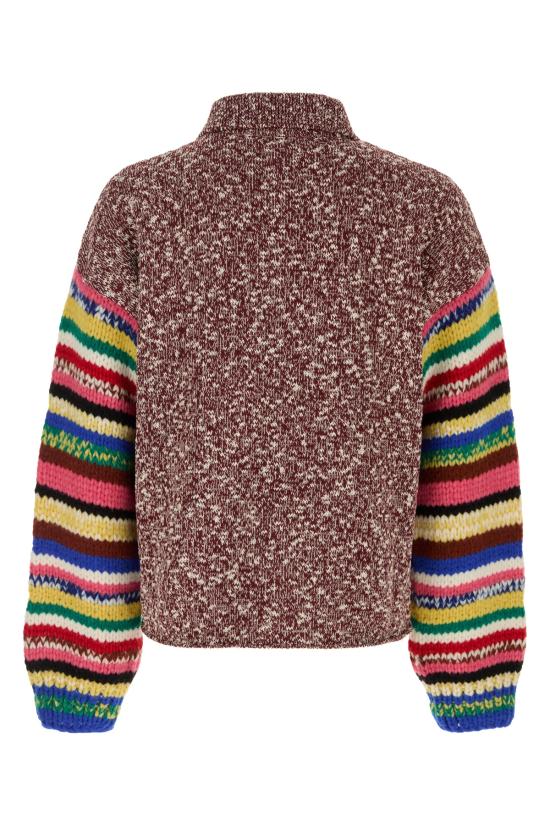 26SS 셀린느 물리네 코튼 폴로 스웨터 RY0QE0X94 GDU4 BURGUNDYMULTICOLOR - CELINE