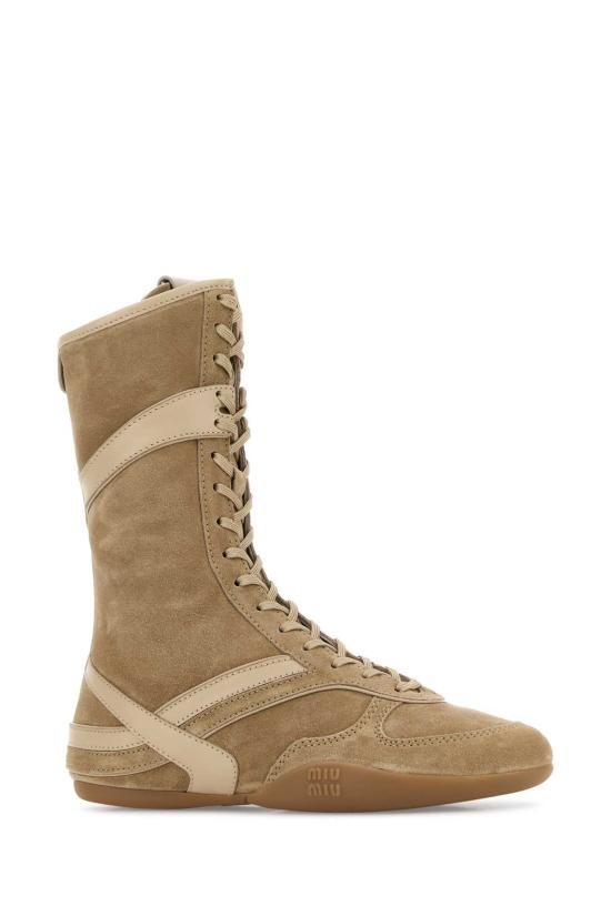26SS 미우미우 부츠 5U448EFZF05Z0G F0F24 Beige o Tan - MIU MIU