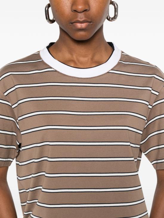 26SS 브루넬로 쿠치넬리 반팔 티셔츠 MQ984ES800 C7042 Brown - BRUNELLO CUCINELLI