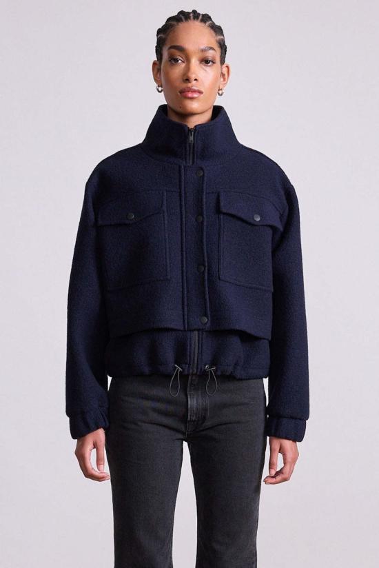  어피스 어파트 봄버 자켓 Apiece Apart Selva 크롭 봄버 재킷 미드나잇