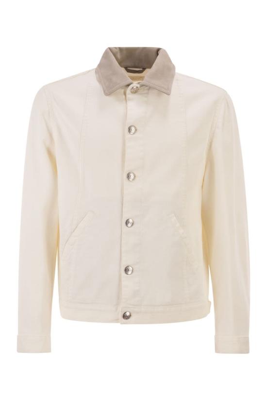 26SS 브루넬로 쿠치넬리 자켓 M277P6911 CTI79 WHITE