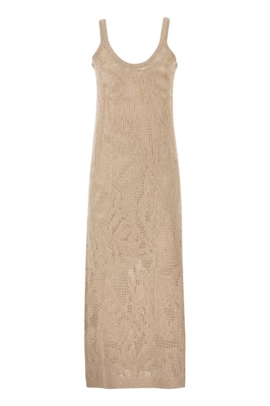 26SS 브루넬로 쿠치넬리 대즐링 워터 릴리 드레스 MDT771A92 C8925 BEIGE