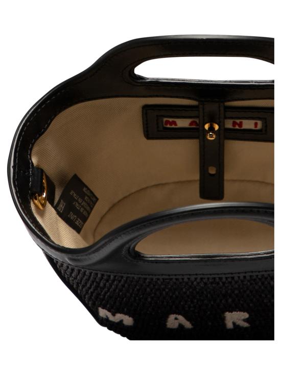 26SS 마르니 레더 & 라피아 트로피컬리아 마이크로백 BMMP0067Q0P386000N99 BLACK - MARNI