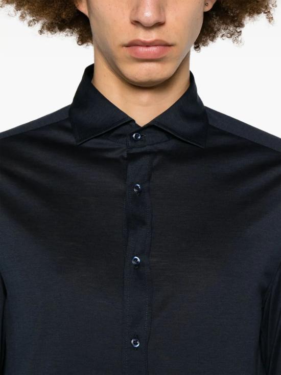 26SS 브루넬로 쿠치넬리 프렌치 칼라 셔츠 MD8216686 C4425 BLUE - BRUNELLO CUCINELLI