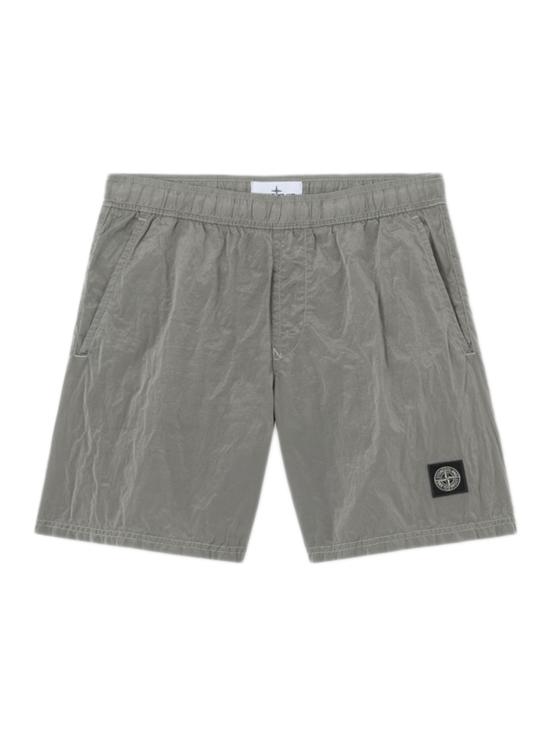 26SS 스톤 아일랜드 포켓 나일론 메탈 에코닐 에코닐 레귤러 핏 미드 렝스 스윔 쇼츠 L1S15B100004S0043 V0061 GREY