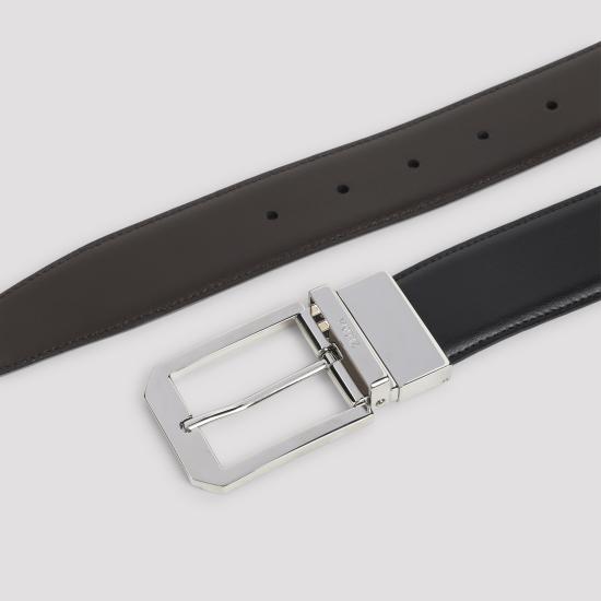 26SS 에르메네질도제냐 가죽 벨트 LHVIC B011PZNTM BROWN - ERMENEGILDO ZEGNA