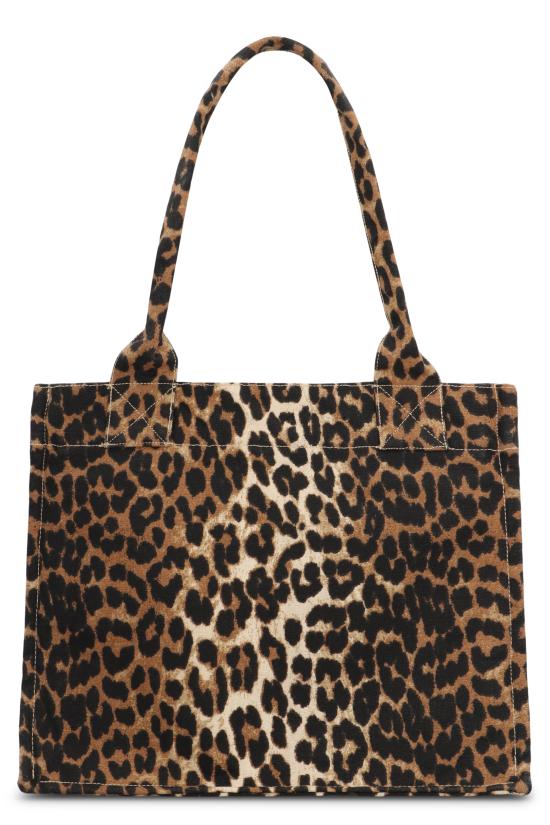 26SS 가니 라지 캔버스 토트백 A7179 943 ANIMALIER - GANNI