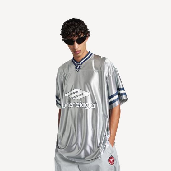 26SS 발렌시아가 반팔 티셔츠 857113TTVQ7 1461 GREYWHITE - BALENCIAGA