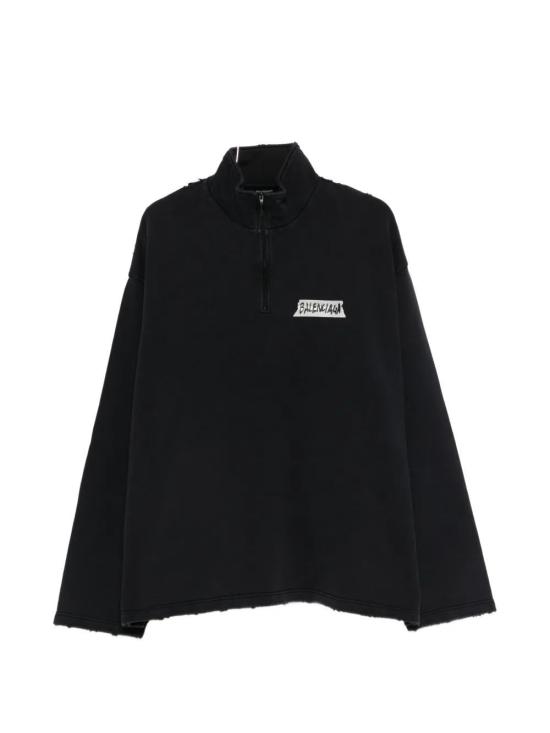 26SS 발렌시아가 스웨터 850438TTVL7 1041 FADEDBLACK - BALENCIAGA