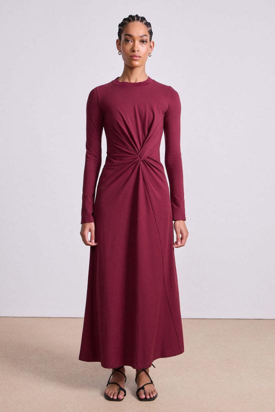  어피스 어파트 롱 원피스 Apiece Apart Volta Dress Black Cherry