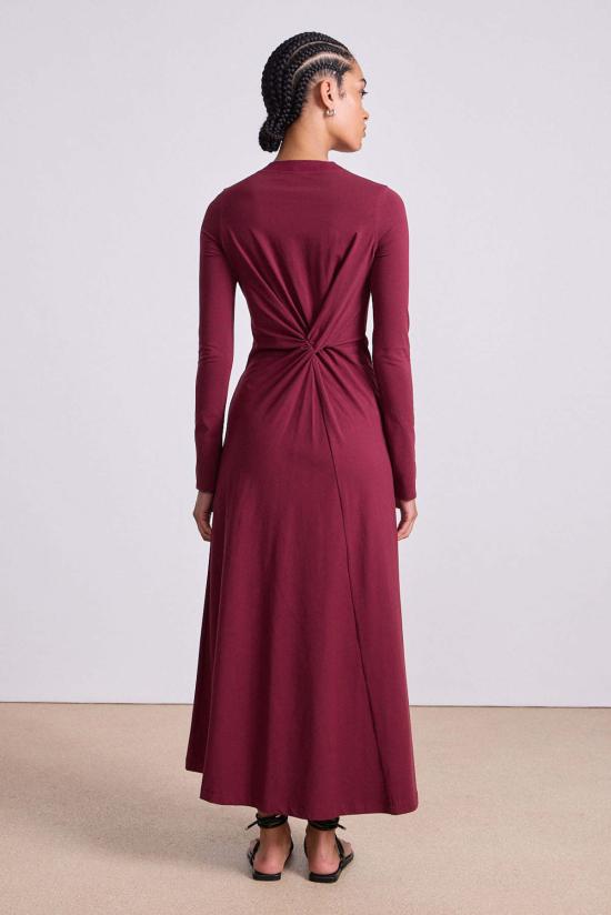  어피스 어파트 롱 원피스 Apiece Apart Volta Dress Black Cherry - APIECE APART