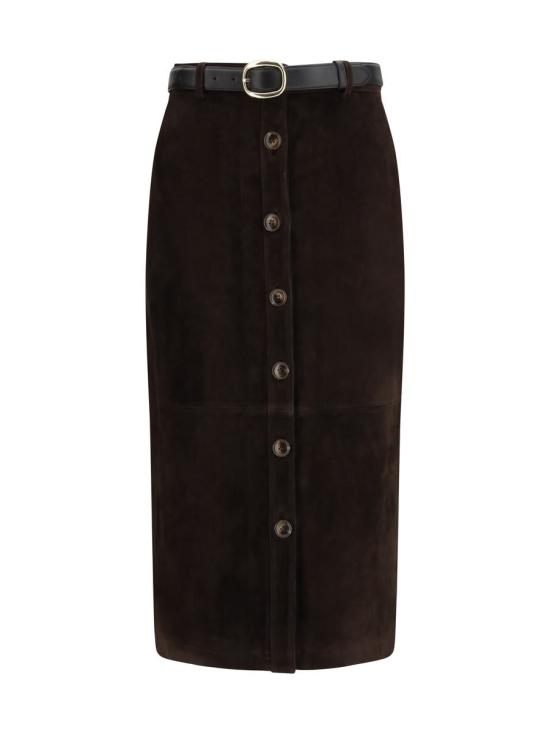 26SS 셀프 포트레이트 롱 스커트 RS26091MSKBR BROWN