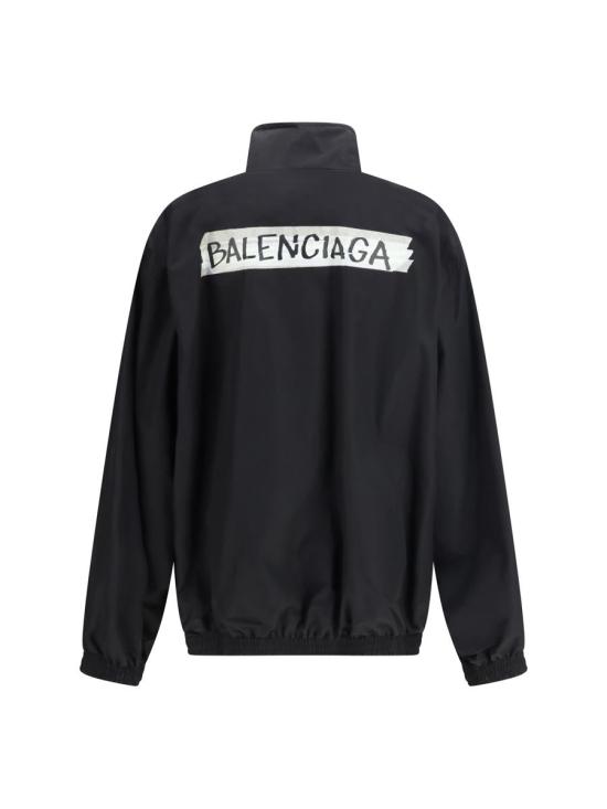 26SS 발렌시아가 마스킹 테이프 미디엄 핏 트랙수트 재킷 857713TPQ38 1000 Black - BALENCIAGA