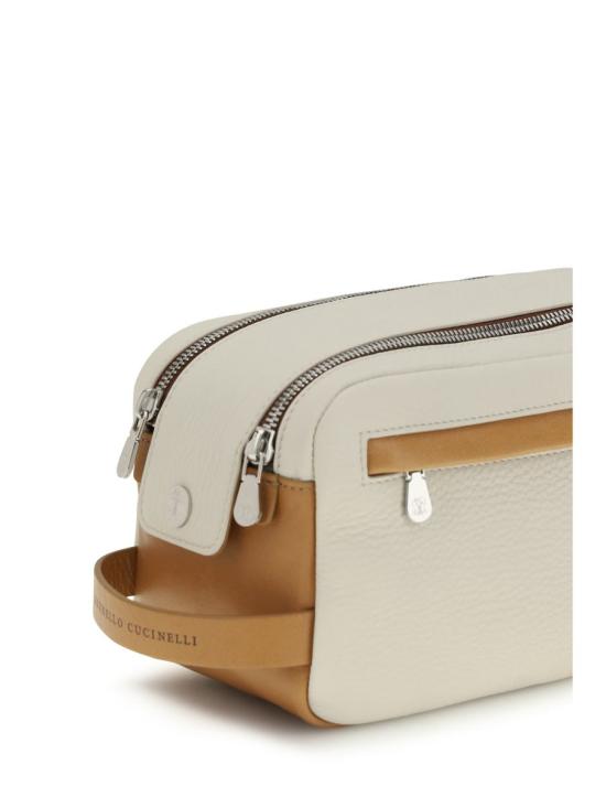 26SS 브루넬로 쿠치넬리 뷰티 케이스 MWATBU334 COK17 Beige - BRUNELLO CUCINELLI