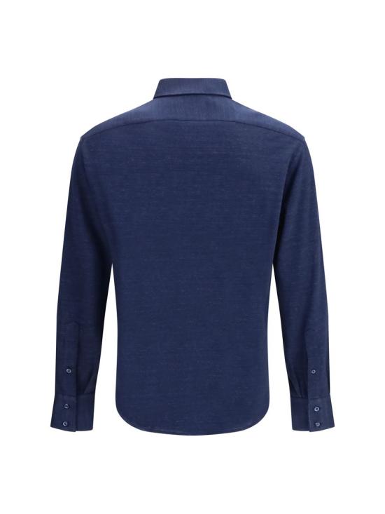 26SS 브루넬로 쿠치넬리 긴팔 셔츠 MR8276686 C006 BLUE - BRUNELLO CUCINELLI