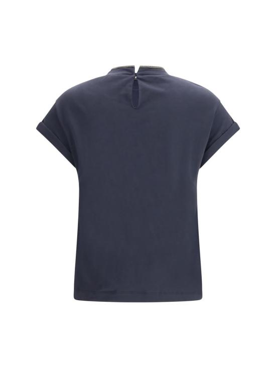 26SS 브루넬로 쿠치넬리 반팔 티셔츠 M0T18BD200 C4224 BLUE - BRUNELLO CUCINELLI