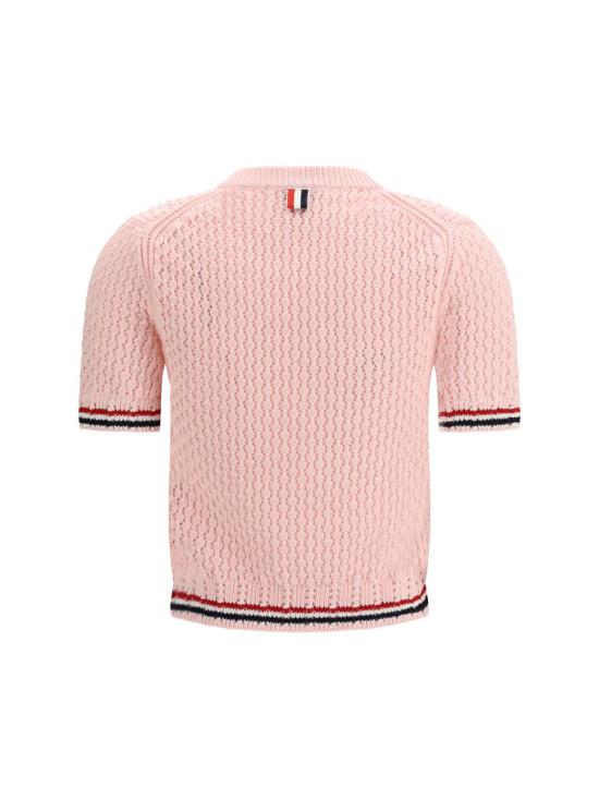 26SS 톰브라운 코튼 포인텔레 스티치 헥터 RWB 티 FKA511AY3062 642 - THOM BROWNE