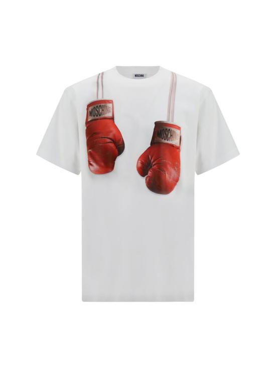 26SS 모스키노 반팔 티셔츠 261ZZA07230241 1001 WHITE