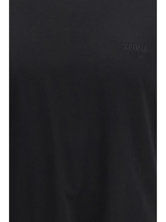 26SS 에르메네질도제냐 반팔 티셔츠 UH360A3H765K09 001 Black - ERMENEGILDO ZEGNA