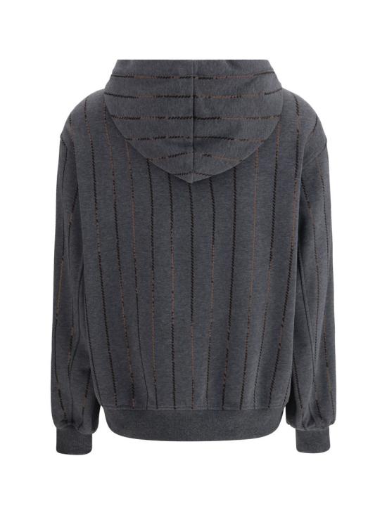 25FW 브루넬로 쿠치넬리 후드 티셔츠 MP05NSO809 C8125 GREY - BRUNELLO CUCINELLI