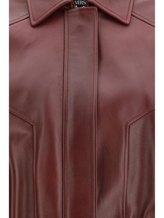 26SS 베르사체 가죽 자켓 10228131A16885 1RC30 Red - VERSACE