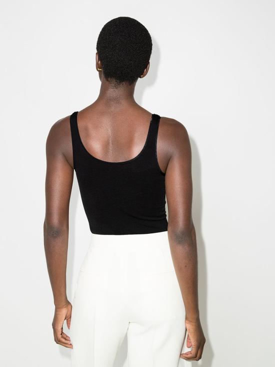 26SS 월포드 바디수트 티셔츠 75086 7005 Black - WOLFORD