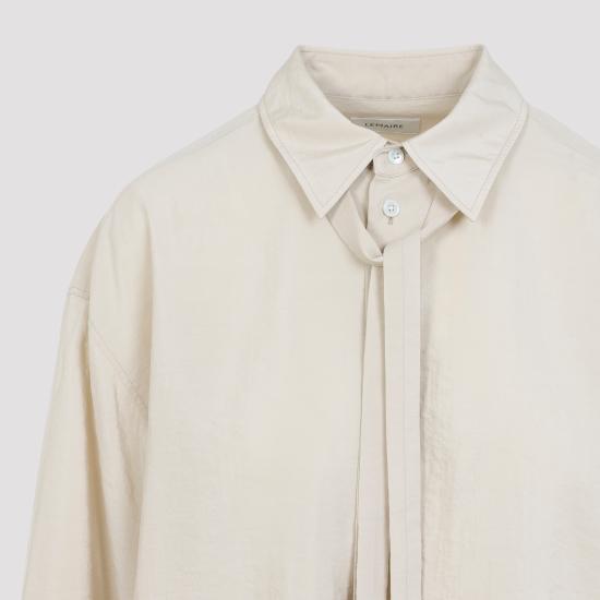 26SS 르메르 롱 셔츠 타이 드라이 실크 SH1282 LF1308 BG235 OAT MILK - LEMAIRE