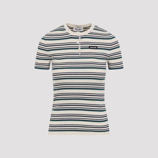 26SS 미우미우 스웨터 MML03YSOOO 1848 F0018 NATURALE - MIU MIU