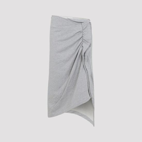 26SS 드리스 반 노튼 미디 스커트 2611311123611 813 GREY MELANGE