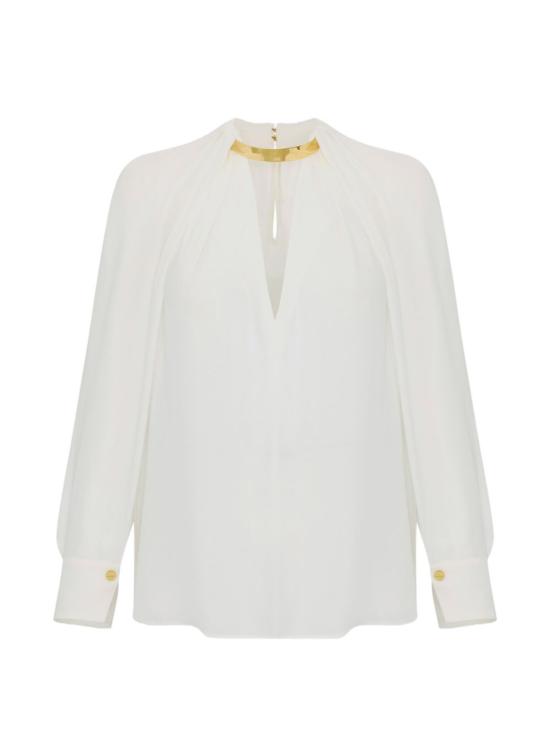 26SS 엘리자베타프랜치 셔츠 CA12961E2 360 White - ELISABETTA FRANCHI