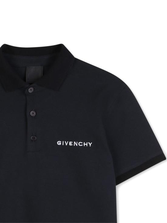 26SS [키즈] 지방시 폴로 셔츠 H31121 09B Black - GIVENCHY
