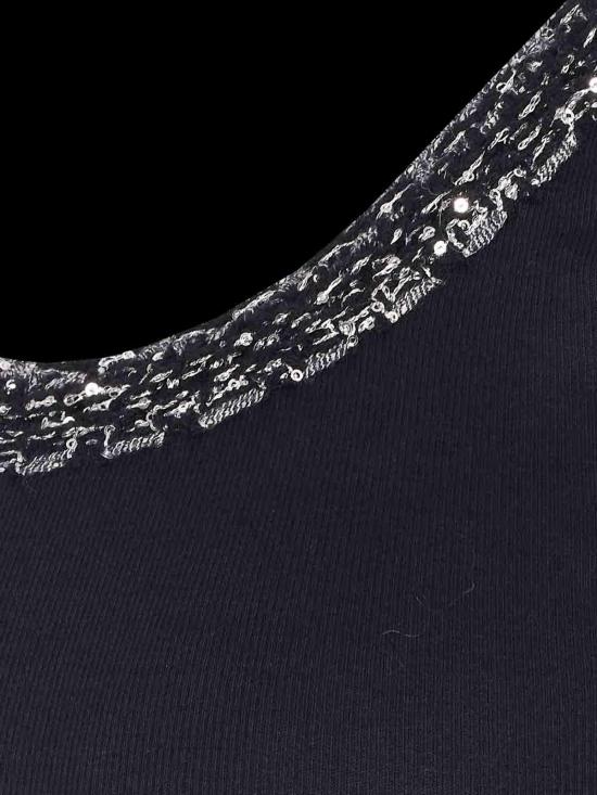 26SS 파비아나 필리피 민소매 티셔츠 JED266F602L9185146 Black - FABIANA FILIPPI