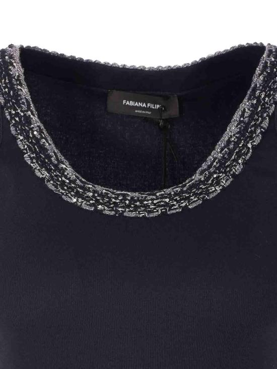 26SS 파비아나 필리피 민소매 티셔츠 JED266F602L9185146 Black - FABIANA FILIPPI