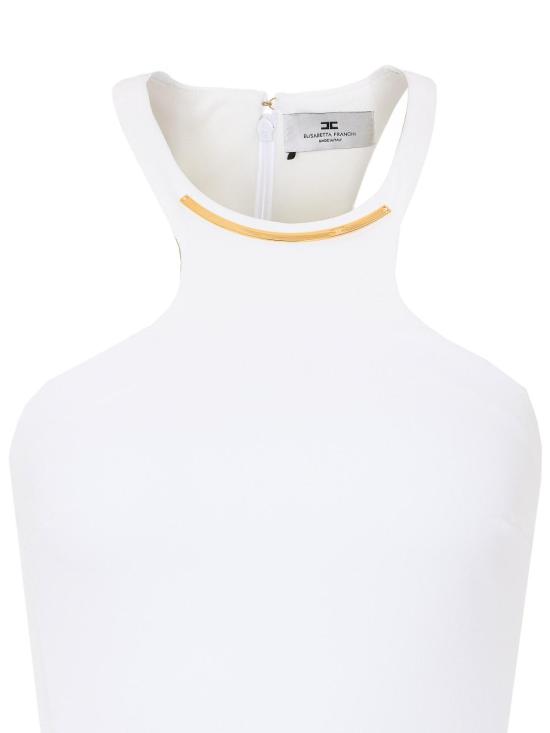  엘리자베타프랜치 미디 스커트 AB91761E2360 White - ELISABETTA FRANCHI