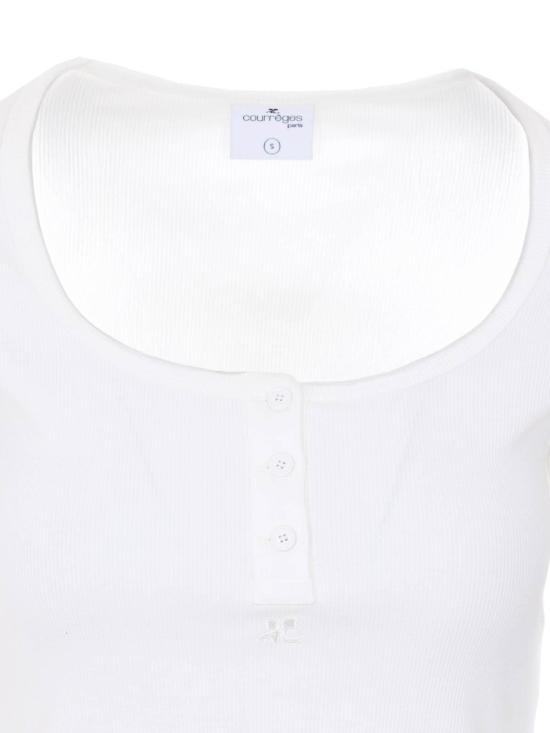 26SS 쿠레쥬 민소매 티셔츠 126JTS233JS01940001 White - COURREGES