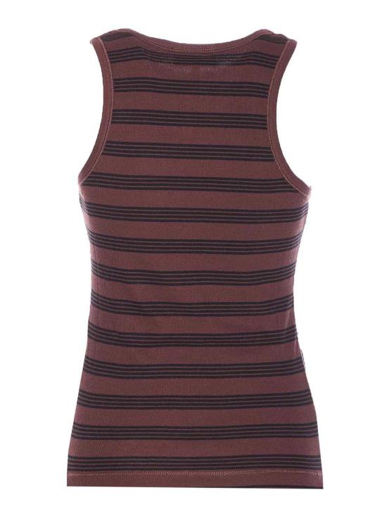 26SS 가니 스트라이프 립 탱크탑 A105004900B Brown - GANNI
