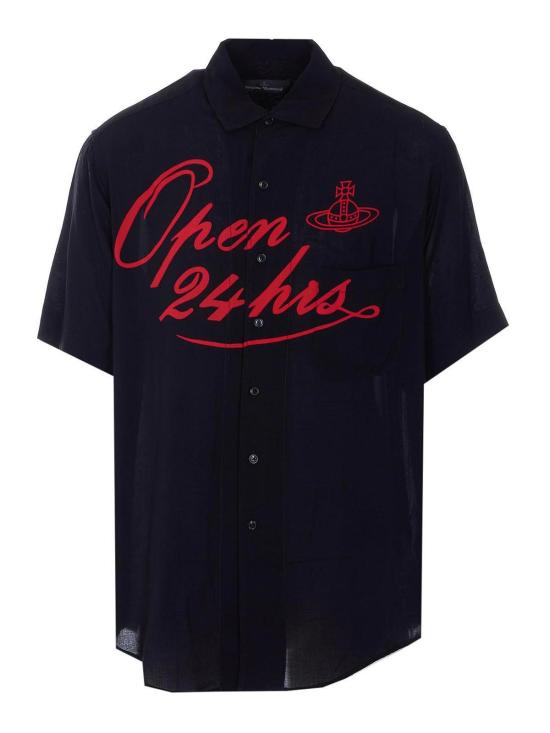 26SS 비비안웨스트우드 반팔 셔츠 2401004KW01CMN401 Black