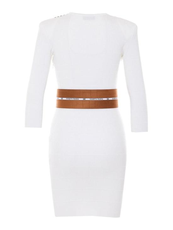 27SS 엘리자베타프랜치 미디 스커트 AM01S61E2AQ6 White - ELISABETTA FRANCHI