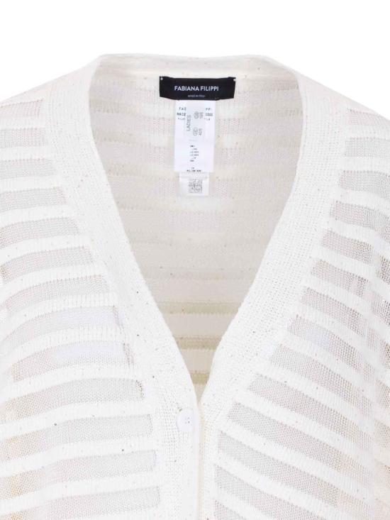 26SS 파비아나 필리피 가디건 MAD266F100L7680142 White - FABIANA FILIPPI