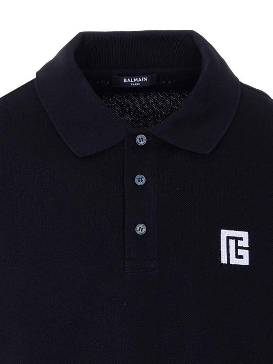 26SS 발망 폴로 티셔츠 GB085BC87EAB Black - BALMAIN